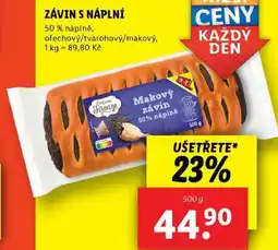 Lidl ZÁVIN S NÁPLNÍ, 500 g nabídka