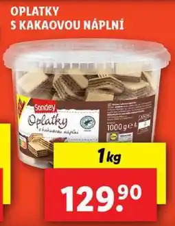 Lidl OPLATKY S KAKAOVOU NÁPLNÍ, 1 kg nabídka