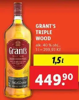 Lidl GRANT'S TRIPLE WOOD, 1,5 l nabídka