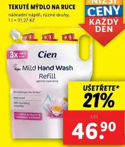 Lidl TEKUTÉ MÝDLO NA RUCE, 1,5 l nabídka