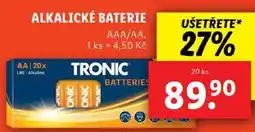 Lidl ALKALICKÉ BATERIE, 20 ks nabídka