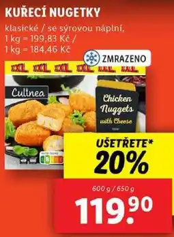 Lidl KUŘECÍ NUGETKY, 600 g/650 g nabídka