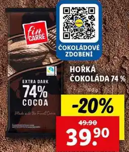 Lidl HOŘKÁ ČOKOLÁDA 74%, 100 g nabídka