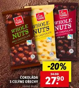 Lidl ČOKOLÁDA S CELÝMI OŘECHY, 100 g nabídka