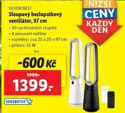 Lidl Sloupový bezlopatkový ventilátor, 97 cm nabídka