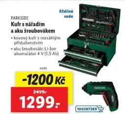 Lidl Kufr s nářadím a aku šroubovákem nabídka