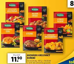 Lidl AVOKÁDO GRILOVACÍ KOŘENÍ, 20 g a další nabídka