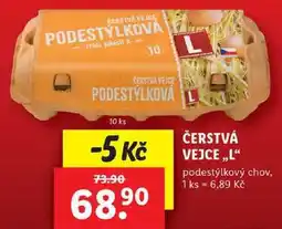 Lidl ČERSTVÁ VEJCE ,,L“ podestýlkový chov, 10 ks nabídka