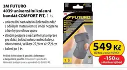 Dr. Max 3M Futuro 4039 univerzální kolenní bandáž Comfort fit nabídka