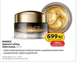 NUANCE Supreme Lifting Zlatá maska