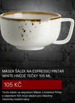 4home Mäser šálek na espresso pintar White hnědé Tečky nabídka