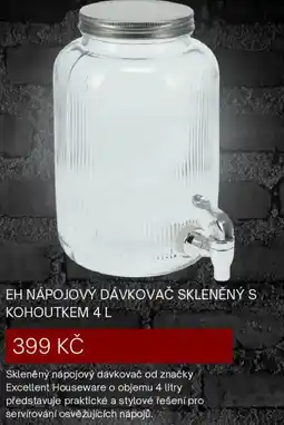 4home Eh nápojový dávkovač skleněný s Kohoutkem nabídka