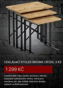 4home Odkládací stolek Brown cross nabídka