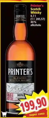 Norma Printer's Scotch Whisky nabídka