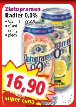 Norma Zlatopramen Radler 0,0% nabídka