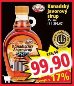 Norma Kanadský javorový sirup nabídka