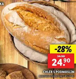 Lidl CHLÉB S PODMÁSLÍM, 550 g nabídka
