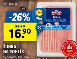 Lidl ŠUNKA NA ROHLÍK, 100 g nabídka