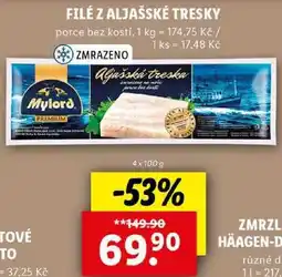 Lidl FILÉ Z ALJAŠSKÉ TRESKY, 4x 100 g nabídka