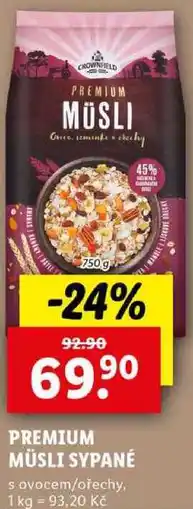 Lidl PREMIUM MÜSLI SYPANÉ, 750 g nabídka
