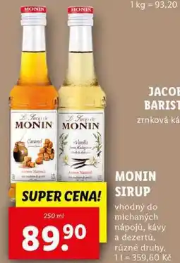 Lidl MONIN SIRUP, 250 ml nabídka
