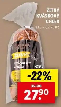 Lidl ŽITNÝ KVÁSKOVÝ CHLÉB, 400 g nabídka