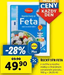 Lidl ŘECKÝ SÝR FETA, 200 g nabídka