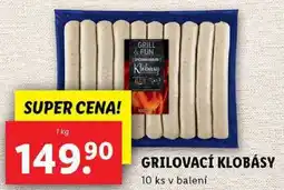 Lidl GRILOVACÍ KLOBÁSY, 1 kg nabídka