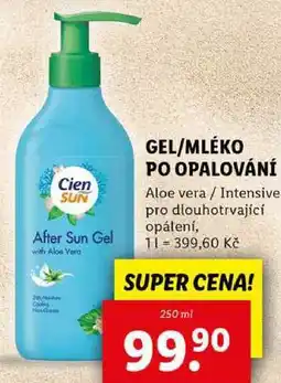 Lidl GEL/MLÉKO PO OPALOVÁNÍ, 250 ml nabídka