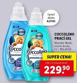 Lidl COCCOLINO PRACÍ GEL, 1,48 l/37 pracích dávek nabídka