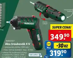Lidl Aku šroubovák 4 V nabídka