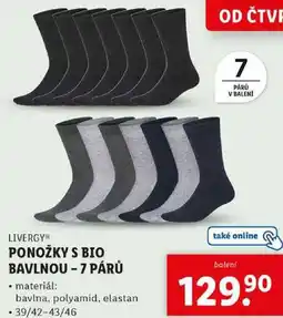 Lidl PONOŽKY S BIO BAVLNOU -7 PÁRŮ nabídka