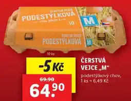 Lidl ČERSTVÁ VEJCE ,,M podestýlkový chov, 10 ks nabídka