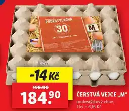Lidl ČERSTVÁ VEJCE ,,M“ podestýlkový chov, 30 ks nabídka