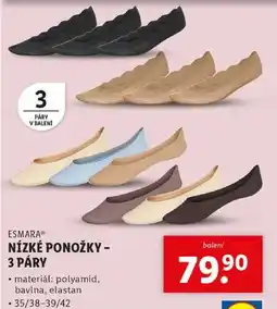 Lidl NÍZKÉ PONOŽKY - 3 PÁRY nabídka