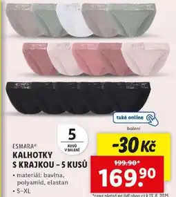 Lidl KALHOTKY S KRAJKOU - 5 KUSŮ nabídka