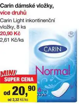 Šlak Carin dámské vložky, více druhů nabídka