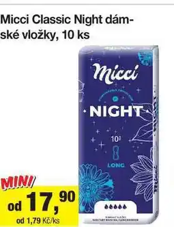 Šlak Micci Classic Night dámské vložky, 10 ks nabídka