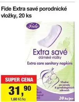 Šlak Fide Extra savé porodnické vložky, 20 ks nabídka