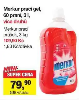 Šlak Merkur prací gel, 60 praní, 3l nabídka