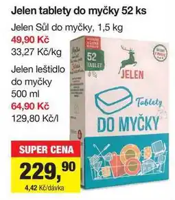 Šlak Jelen tablety do myčky 52 ks nabídka