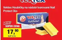 Šlak Vektex Houbičky na nádobí tvarované Nail Protect 3ks nabídka