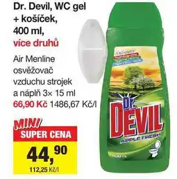 Šlak Dr. Devil, WC gel + košíček, 400 ml nabídka