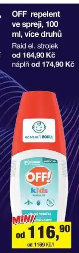 Šlak OFF repelent ve spreji, 100 ml nabídka