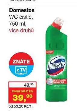 Ráj drogerie Domestos WC čistič, 750 ml nabídka