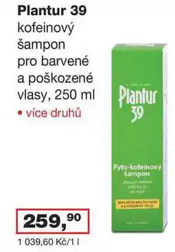 Ráj drogerie Plantur 39 kofeinový šampon pro barvené a poškozené vlasy, 250 ml nabídka