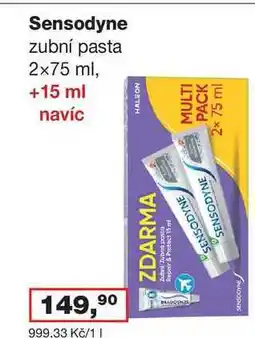 Ráj drogerie Sensodyne 2x75 ml, zubní pasta nabídka