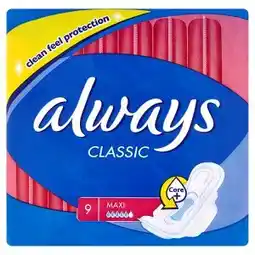 Ráj drogerie Always Classic Maxi hygienické vložky 9 ks nabídka