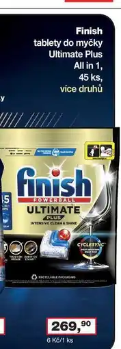 Ráj drogerie Finish tablety do myčky Ultimate Plus All in 1, 45 ks, více druhů nabídka