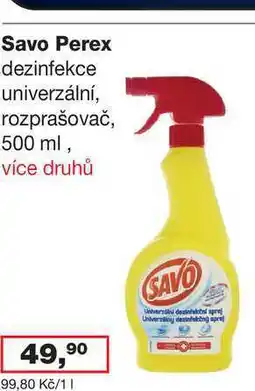 Ráj drogerie Savo Perex dezinfekce univerzální, rozprašovač, 500 ml, více druhů nabídka
